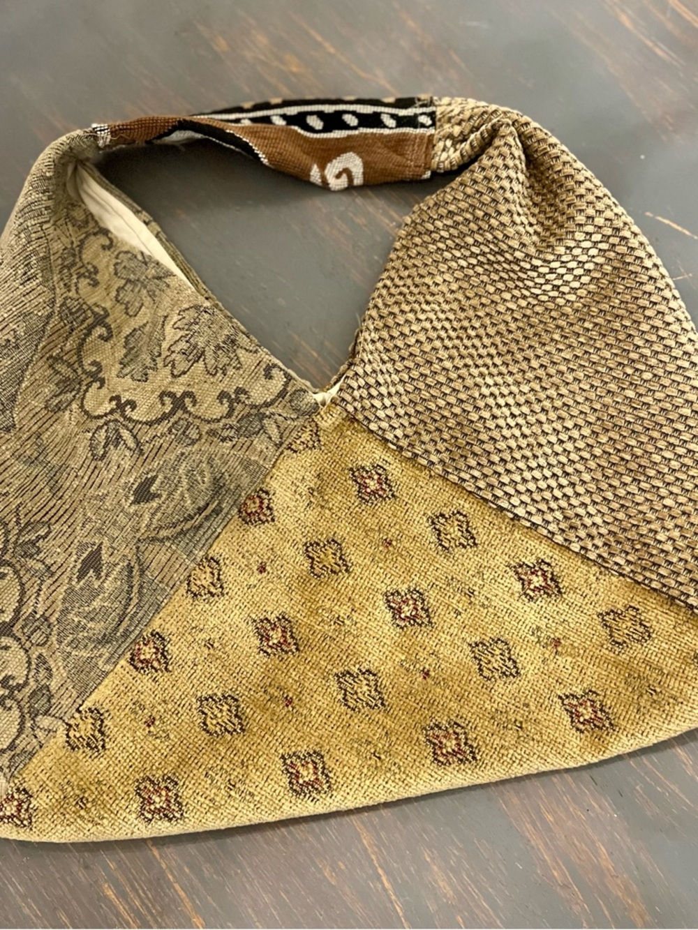 🤎 Handmade Tapestry-Style Slouchy Hobo Bag 🤎 - Picture 2 of 7